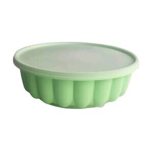 Vintage Tupperware Light Green Jello Mold with Lid